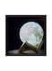 Generic 3D Moon LED Lamp With Stand White/Beige 15centimeter