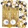 Party Time 115-Pieces Black &amp; Gold Balloon Garland Arch Kit DIY Decoration with Confetti Latex Balloons, Foil Curtain For Party Backdrop - Wedding, Bridal Shower, Birthday Party Decorations