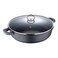 بيرغنر كلاسيك نوفوم قدر طهي مسطح مع غطاء- أسود 32 سم.