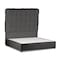 In House Al Shahba Velvet Bed Frame - Queen - 200x150 cm - Dark Gray