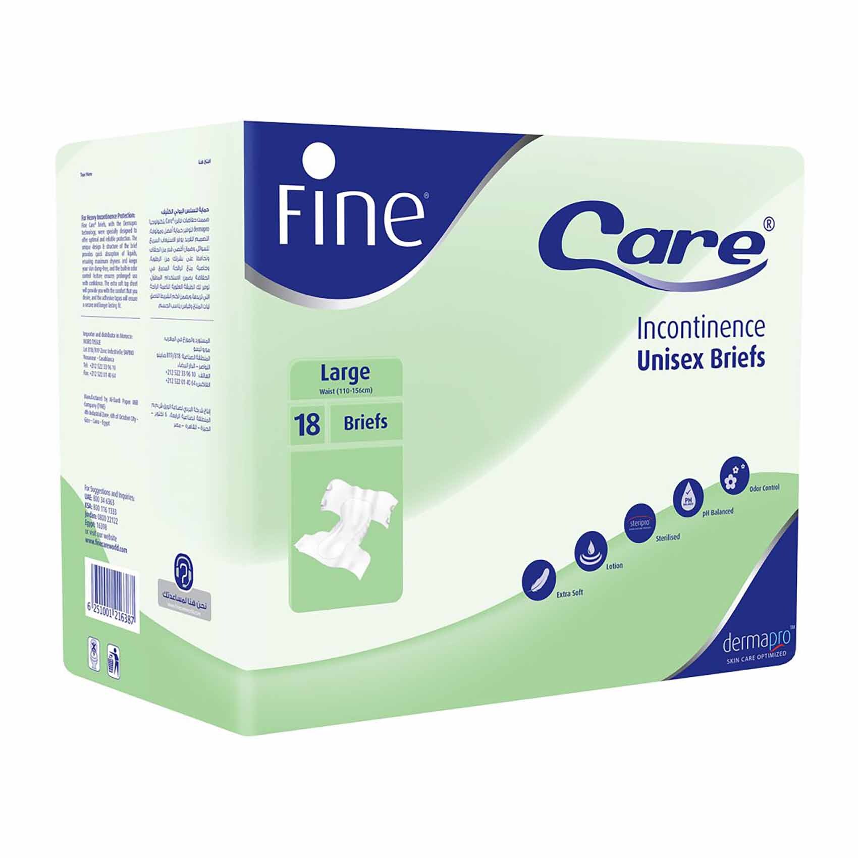 Buy Fine Care Adult Diapers Large Size 18 Diapers Online Carrefour Egypt