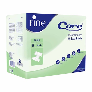Fine Care Adult Diapers - Large Size - 18 Diapers