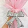 Silver Mosaic Bow Christmas Hanging Decor 19x18cm