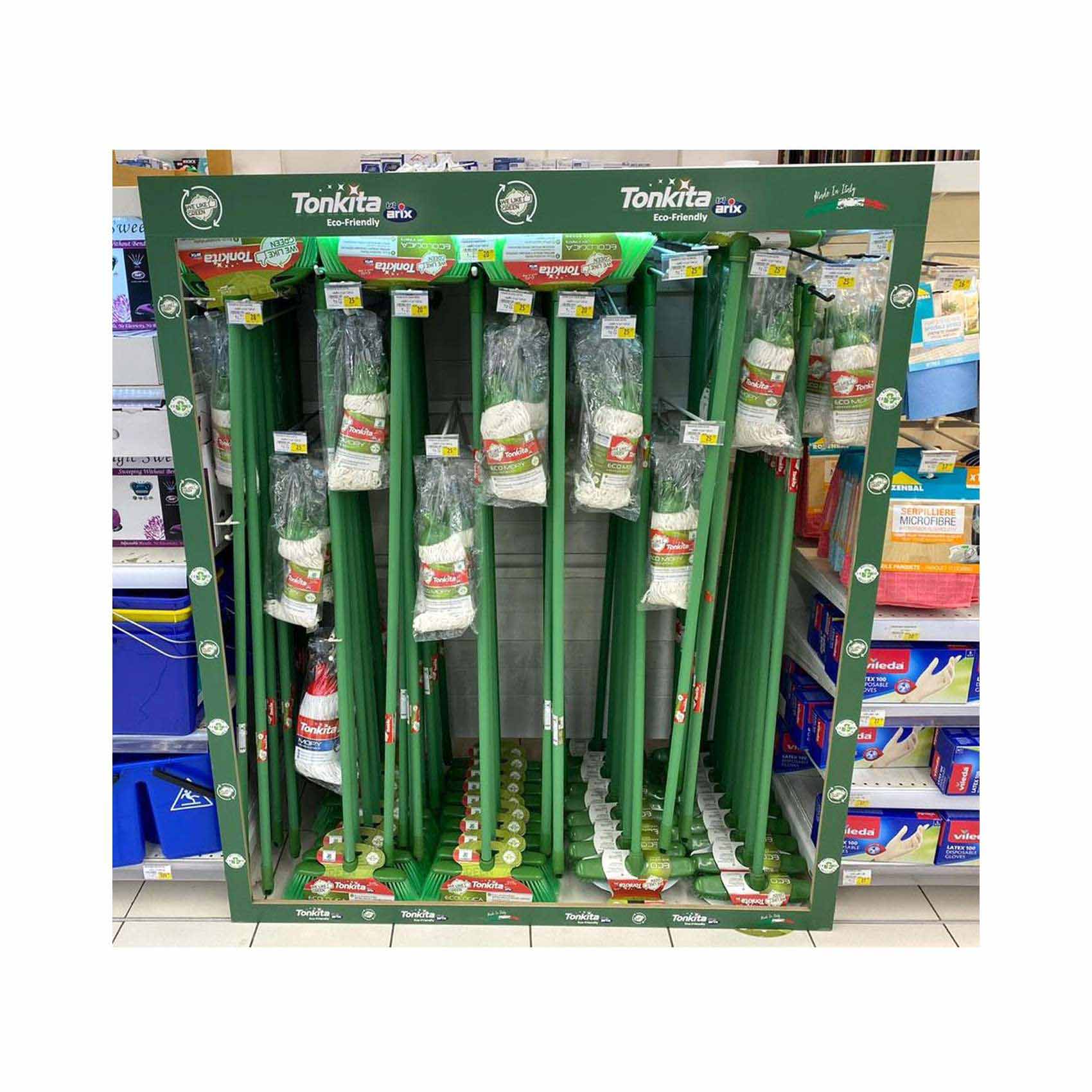 Arix Tonkita We Like Green Ecologica Indoor Broom With Stick Green