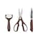 Royalford 6Pcs Kitchen Knife Set With Non-Stick Coating, Rf10462, Extra-Short Stainless-Steel Blades, Premium-Quality PP Handle With Tpr Wood-Finish, Multi-Functional Set