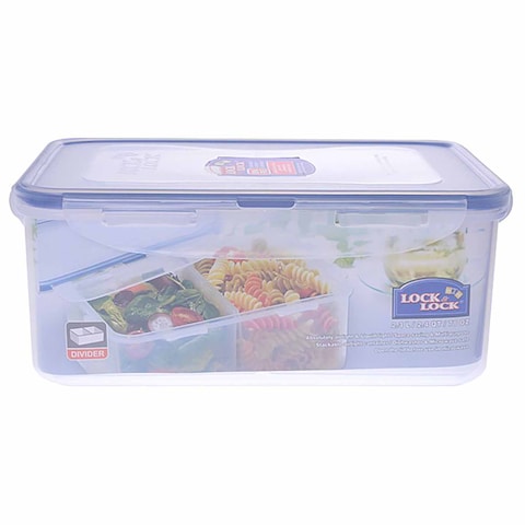 Lock and Lock Food Container Rectangular Divided - 2.3 Liter