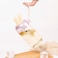 Lovely Rabbit Ear 300ml Glass Water Bottle With Plastic Cover For Kids