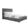 In House Las Palmas Velvet Bed Frame - Queen - 200x140 cm - Gray