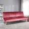 In House Celine 2 In 1 Sofabed Velvet Upholstered - Dark Pink