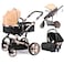 Teknum 3 in 1 Pram stroller - Khaki + Infant Car Seat