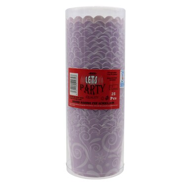LETS PARTY ROUND BAKING CUPS 25S