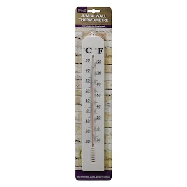 Uncle Bills Backyard Styling Jumbo Wall Thermometer Black/White