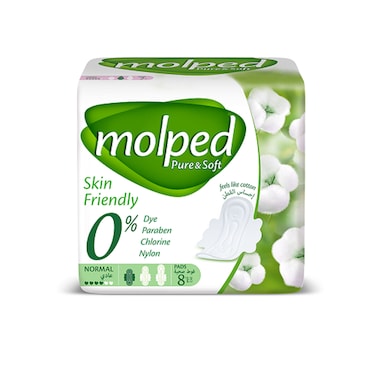 Molped Pure &amp; Soft Women Pads Normal 8&#39;s