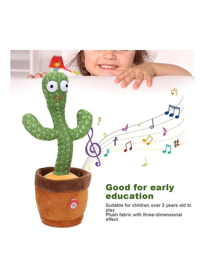 Electric Dancing Cactus Plant Stuffed Toy With Music