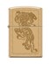 Zippo AE400066 254B Tiger Design High Polish Brass Windproof Lighter