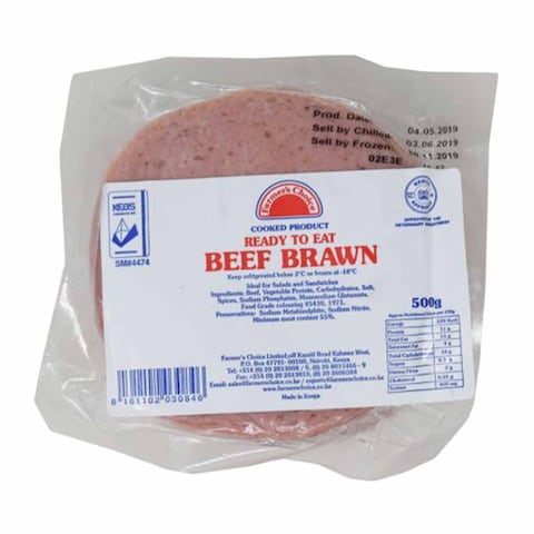 Farmer&#39;s Choice Beef Brawn Slice 500g