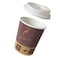 Falcon Paper Ripple Cup With Lid Brown And White 236ml 12 PCS