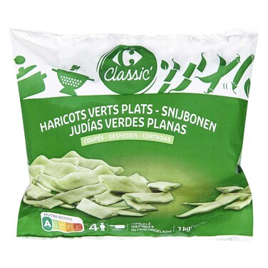 Carrefour Frozen Flat Green Beans 1Kg