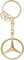Genuine Mercedes-Benz Keyring Brussels   Gold   Die-Cast Zinc