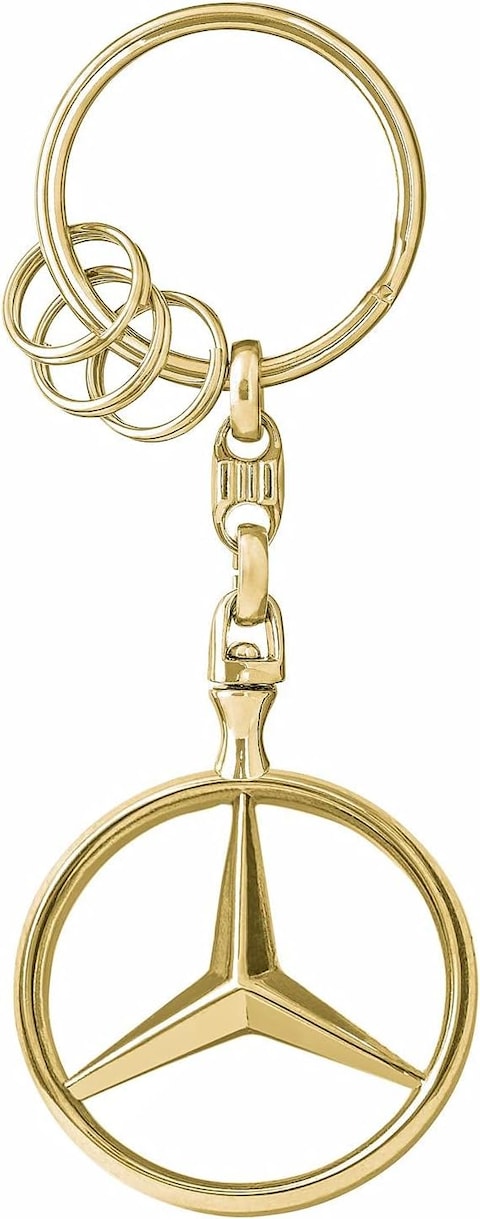 Genuine Mercedes-Benz Keyring Brussels   Gold   Die-Cast Zinc
