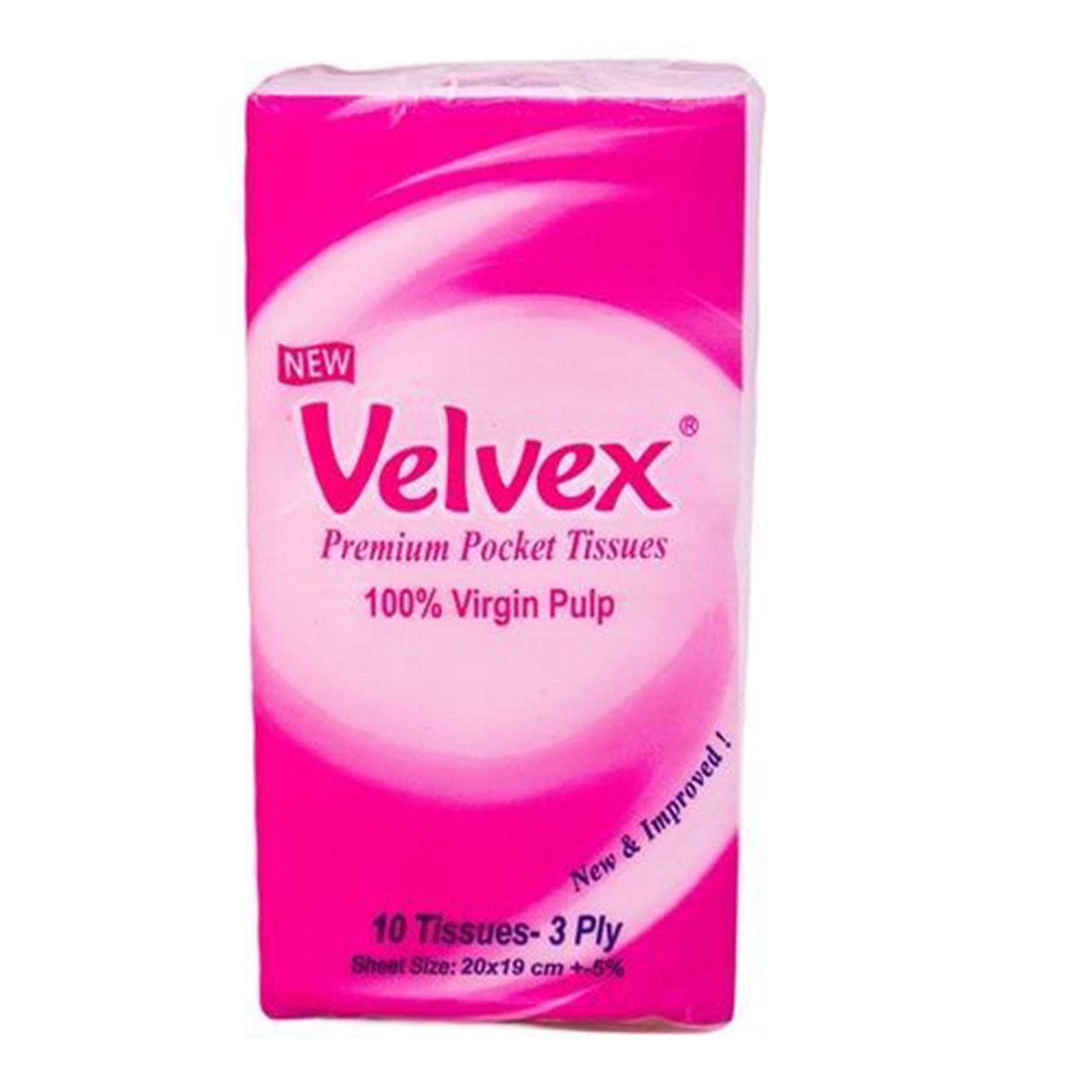 Velvex Pocket Tissue Pink 10&#39;S