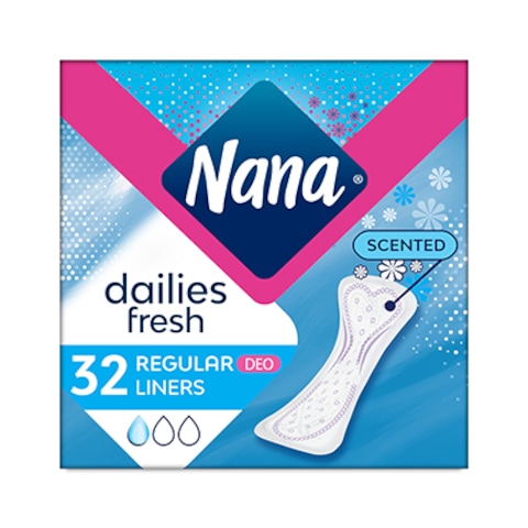 Nana Dailies Fresh Regular Deo Scented Pantyliners 32 Pieces