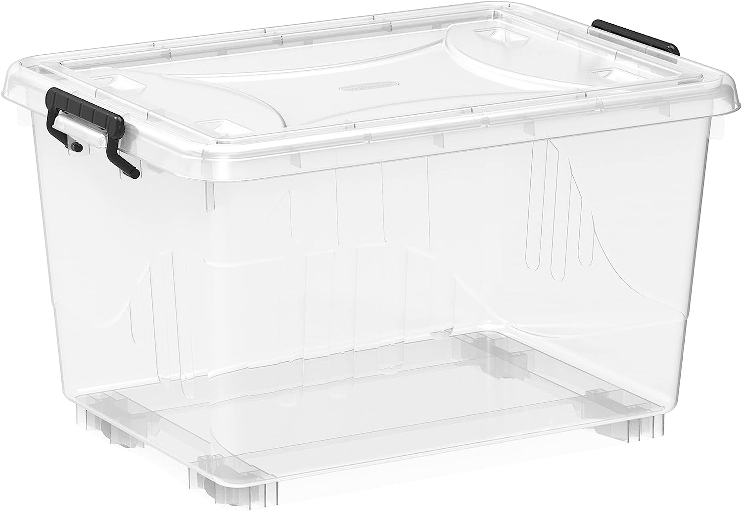 Buy Lavish 22L Clear Plastic Storage Box With Wheels & Lockable Lid ...