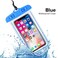 Universal Waterproof Phone Case Water Proof Bag Mobile Phone Pouch PV Cover For iPhoneXS Blue