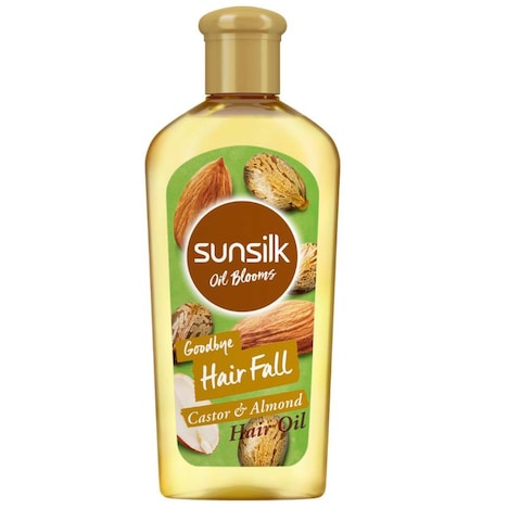 Sunsilk Oil Blooms Goodbye Hairfall Castor And Almond Hair Oil Gold 250ml