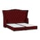 In House Taj Mahal Linen Bed Frame - Queen - 200x150cm - Burgundy