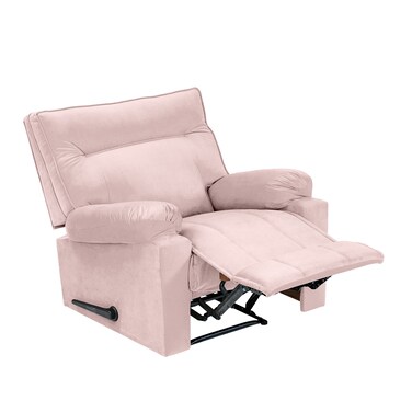 إن هاوس كرسي استرخاء هزاز منجد بالمخمل - زهري فاتح - NZ10