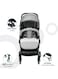 Moon Compact Cabin Stroller, Cool Grey/Black