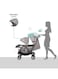 Moon Lightweight All Terrain Adjustable Pair Twin Baby Stroller, Light Grey Melange