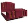 In House Paris Velvet Bed Frame - King - 200x180 cm - Burgundy