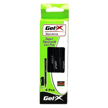 Gel-X KG106A Super Smooth Gel Pen Black 4 Pieces