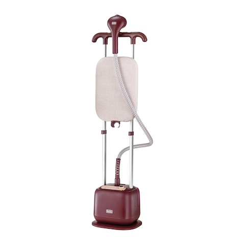 Black + Decker Digital Twin Pole Garment Steamer 2400 Watt - Burgundy - GSTD2400-B6