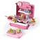Little Story ROLE PLAY CHEF/KITCHEN/RESTAURANT TOY SET LUGGAGE CASE (41 Pcs) INBUILT LIGHT &amp; SOUND - Pink, 4-IN-1 Mode