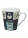 Delcasa Porcelain V-Shape Mug White/Grey 11ounce