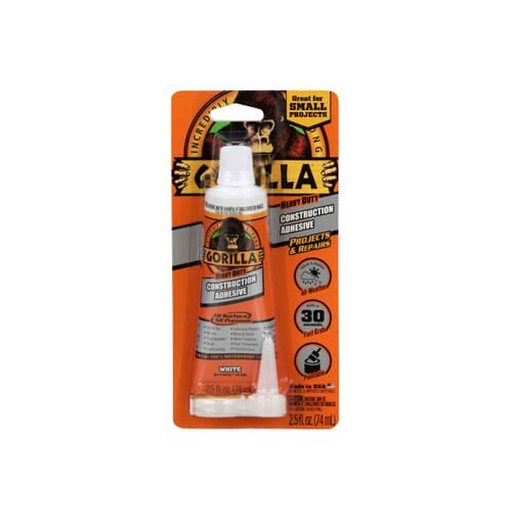 Gorilla Heavy Duty Construction Adhesive Tube White 70g