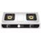 AFRA Japan Two Burner Gas Stove, Brass Caps, Battery Powered Ignition, Tempered Glass Top, Stainless Steel, Double Injection, G-MARK, ESMA, ROHS, and CB Certified, 2 years warranty
