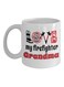 muGGyz World's Okayest House Sitter Printed Ceramic Coffee Mug White/Red/Black 11Ounce
