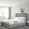 In House Lychee Velvet Bed Frame - Queen - 200x150 cm - Gray