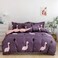 6-Piece Double Size Duvet Cover Set 1 Duvet Cover + 1 Flat Sheet + 4 Pillow Cases Microfibre MERAKI