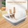 Generic-Grey Dish Drying Rack Collapsible Folding Dish Rack for Easy Storage Water Drainer Sectional Cutlery Portable Dinnerware Basket for Kitchen RV Campers