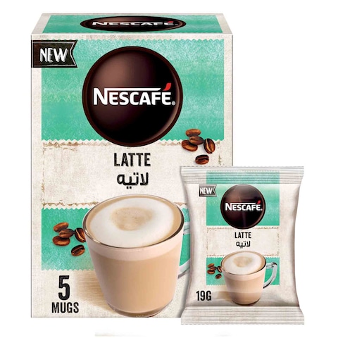 Nescafe Latte Instant Coffee Mix 19g Pack of 5