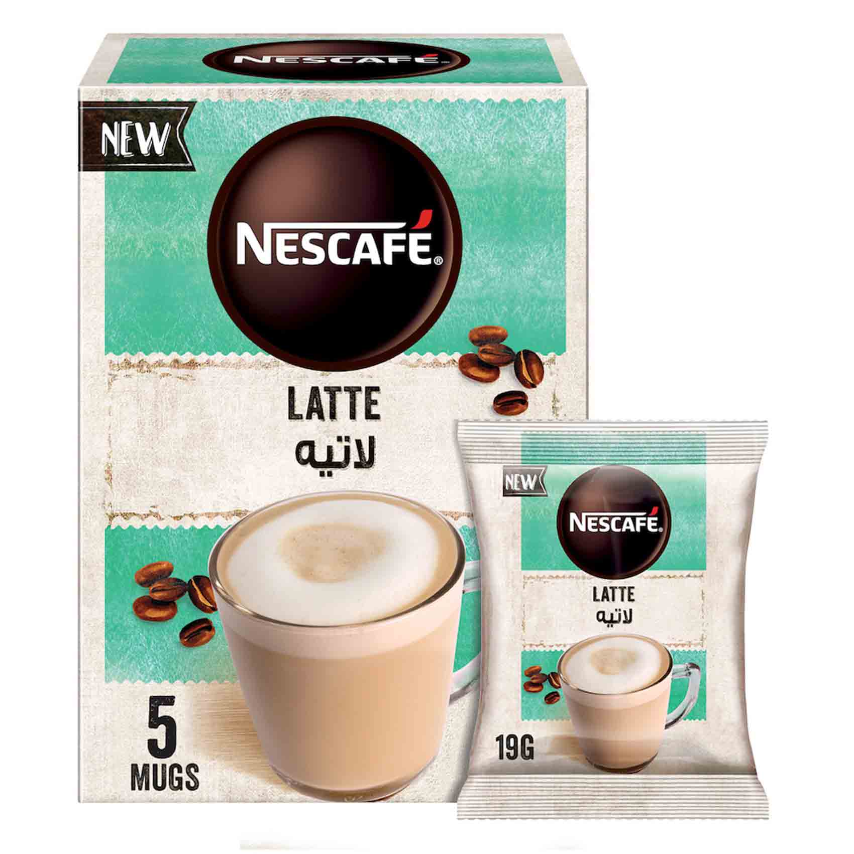 Nescafe Latte Instant Coffee Mix 19g Pack of 5