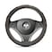 Generic Steering Wheel Cover For Universal Car Black PU Leather Medium, Grey With Black