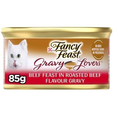 Purina Fancy Feast Gravy Lovers Beef Feast in Roasted Beef Flavour in Gravy Gourmet Cat Food 85g