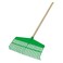 Trapp Plastic Lawn And Leaf Grass Broom With Handle Green