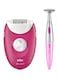 Braun 2-Piece Silk Epil Epilator And Bikini Trimmer Set Raspberry Pink/White 22x20x9centimeter